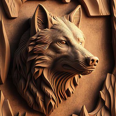 3D model Argo wolf famous animal (STL)